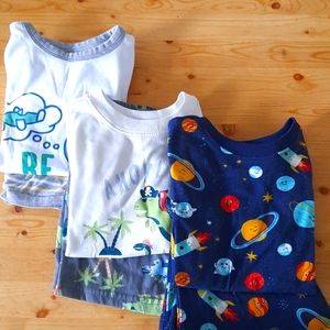 Lot of 3 pairs of short-sleeved boy's pyjamas